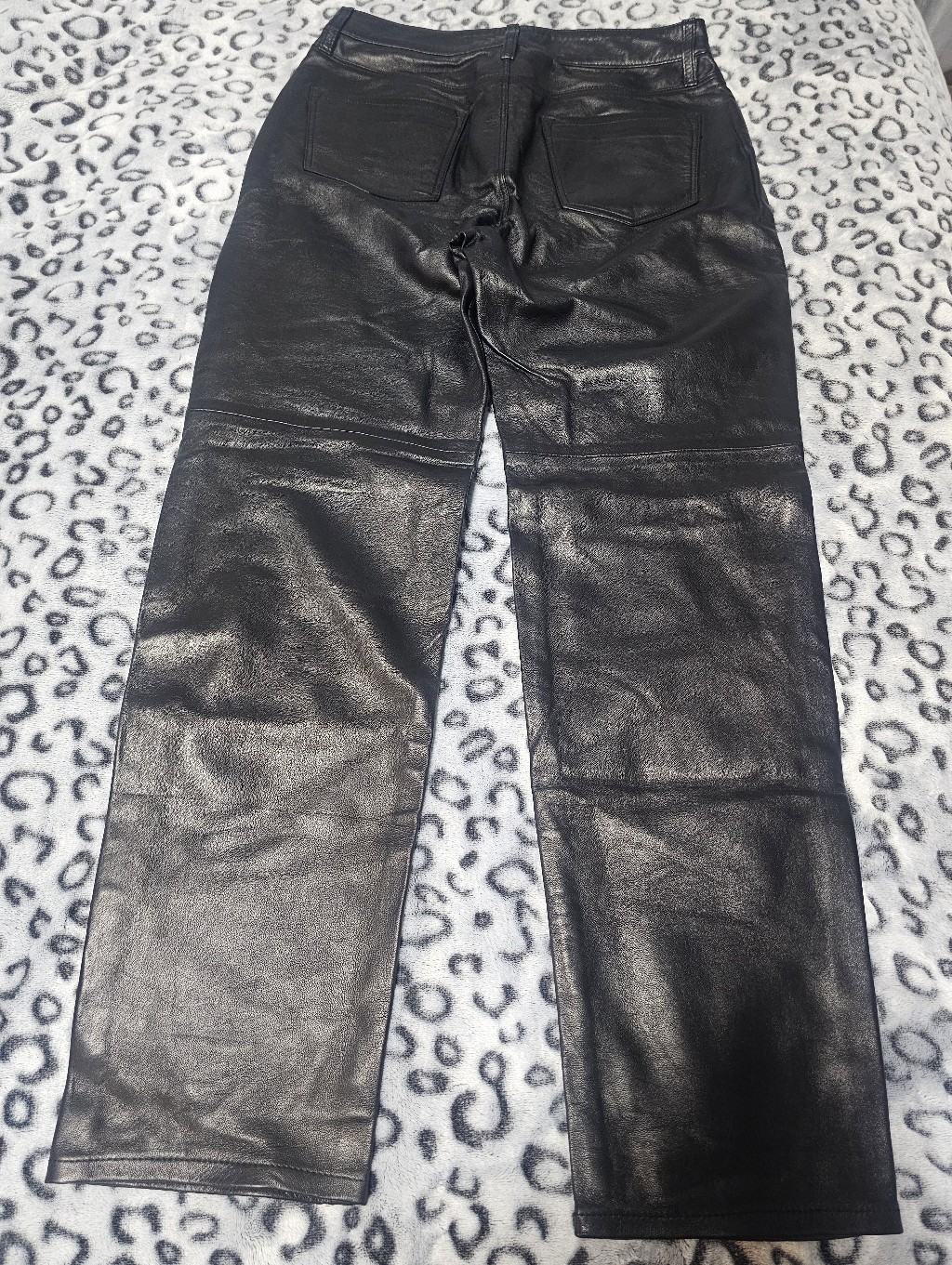 J Brand Black 100% Lamb Leather Straight Pants